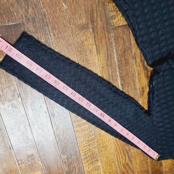 Vintage 1970s DVF Diane Von Furstenberg for RE-7 Black Crochet Sheer Dark Bohemi - Picture 13 of 16